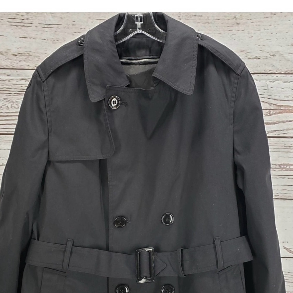 Garrison Collection All Weather Army Coat 38S DLA Military Trench Black - Picture 5 of 11
